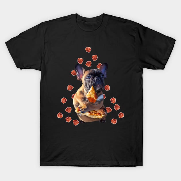 French bulldog eating pizza hotsell